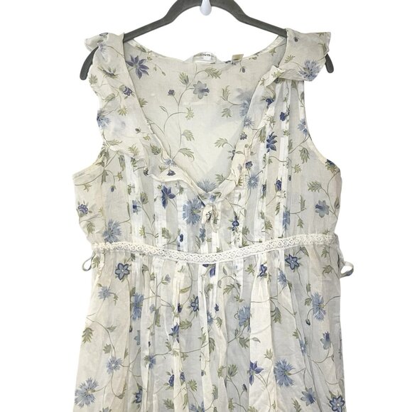 Y2k‎ Victoria’s Secret Country Prairie Floral Maxi Nightgown Cottagecore Lace M - Picture 3 of 7